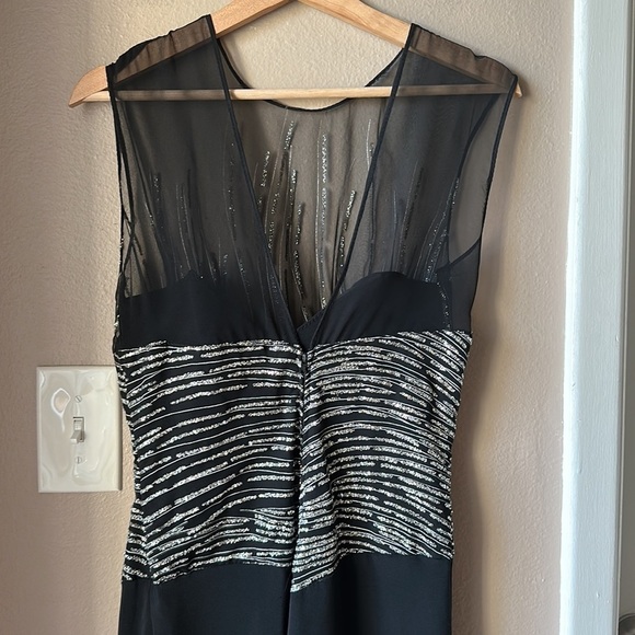 Vintage NEW LEAF BY SAMIR Sheer Glitter Sleeveless Dress - Picture 6 of 9